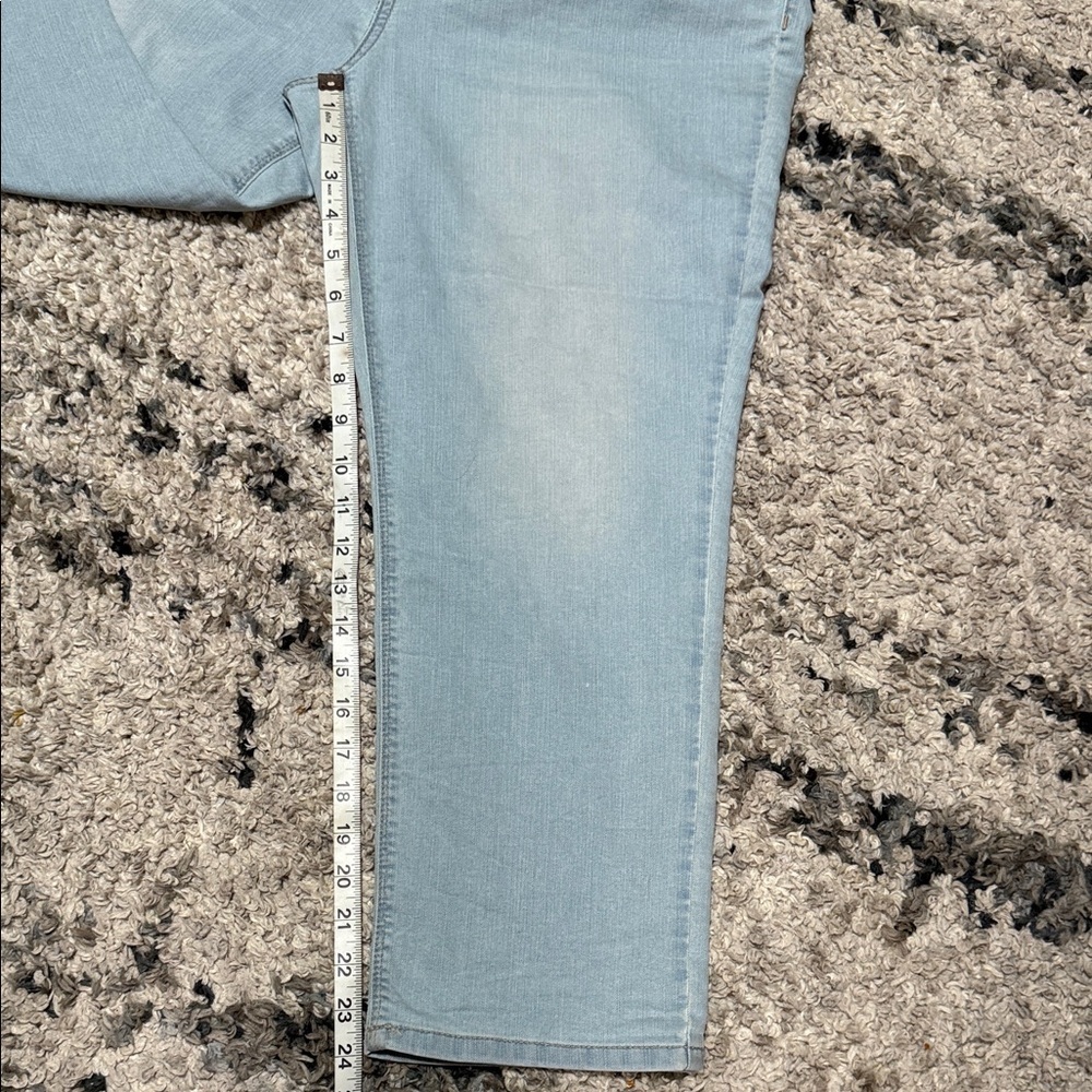 Chico's Light Blue Straight Leg Jeans - Picture 8 of 10